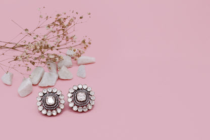 Charbagh - Silver Sahba Earrings