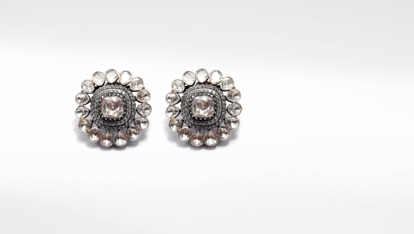 Charbagh - Silver Sahba Earrings