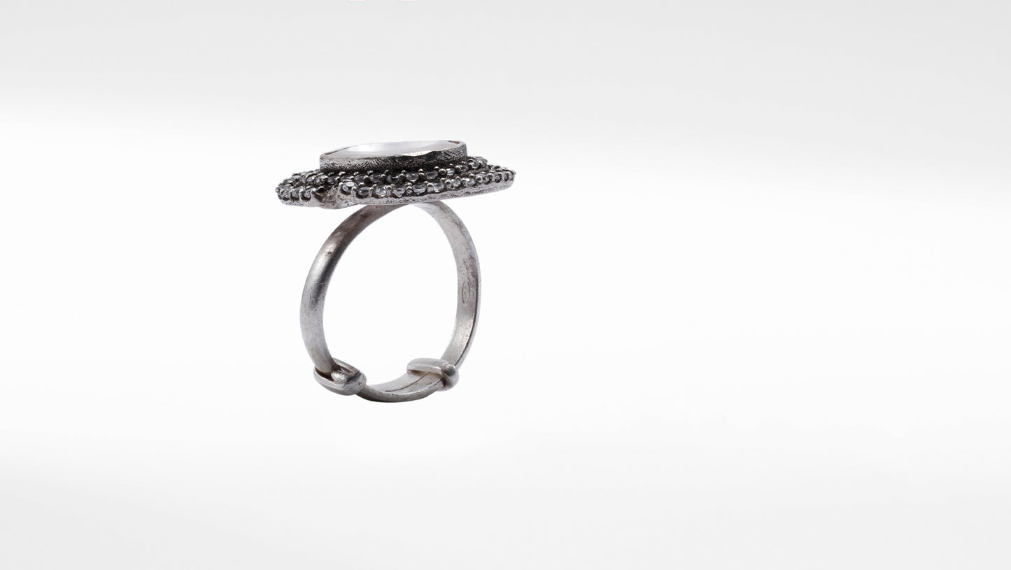 Charbagh - Silver Parvana Adjustable Ring