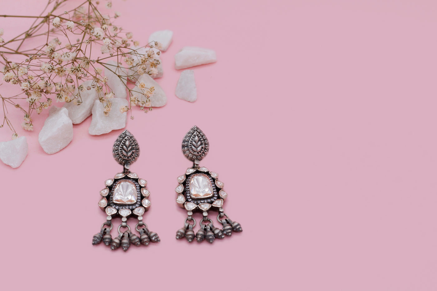 Charbagh - Silver Shahwar Earrings