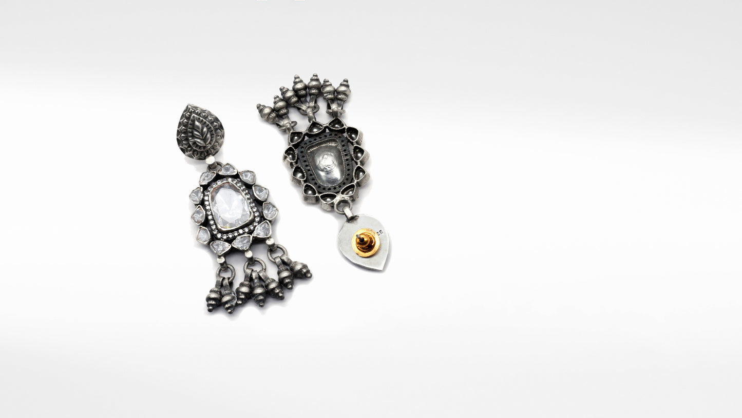 Charbagh - Silver Shahwar Earrings