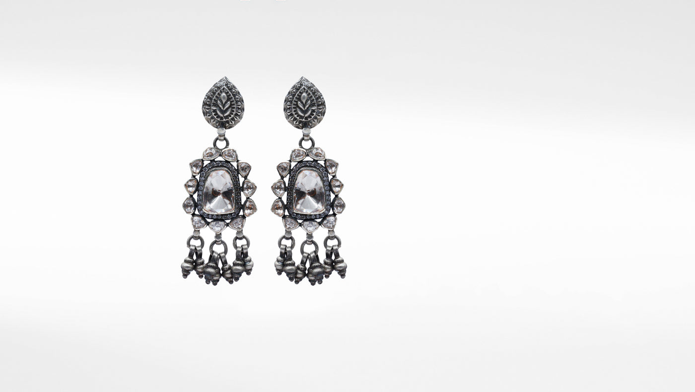 Charbagh - Silver Shahwar Earrings