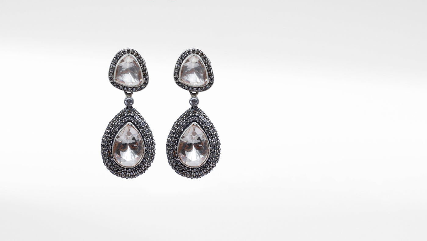 Charbagh - Silver Tawana Earrings