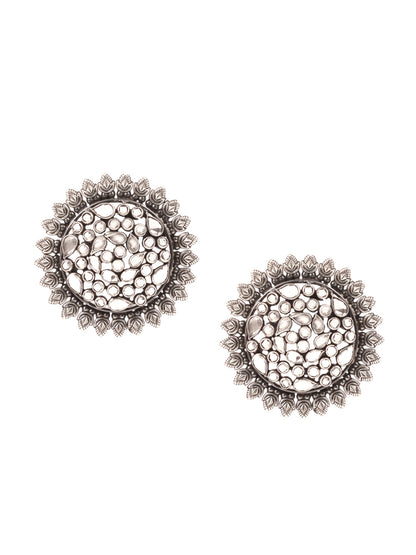 Sangeeta Boochra Tribal Silver Earrings-Earrings-Sangeeta Boochra