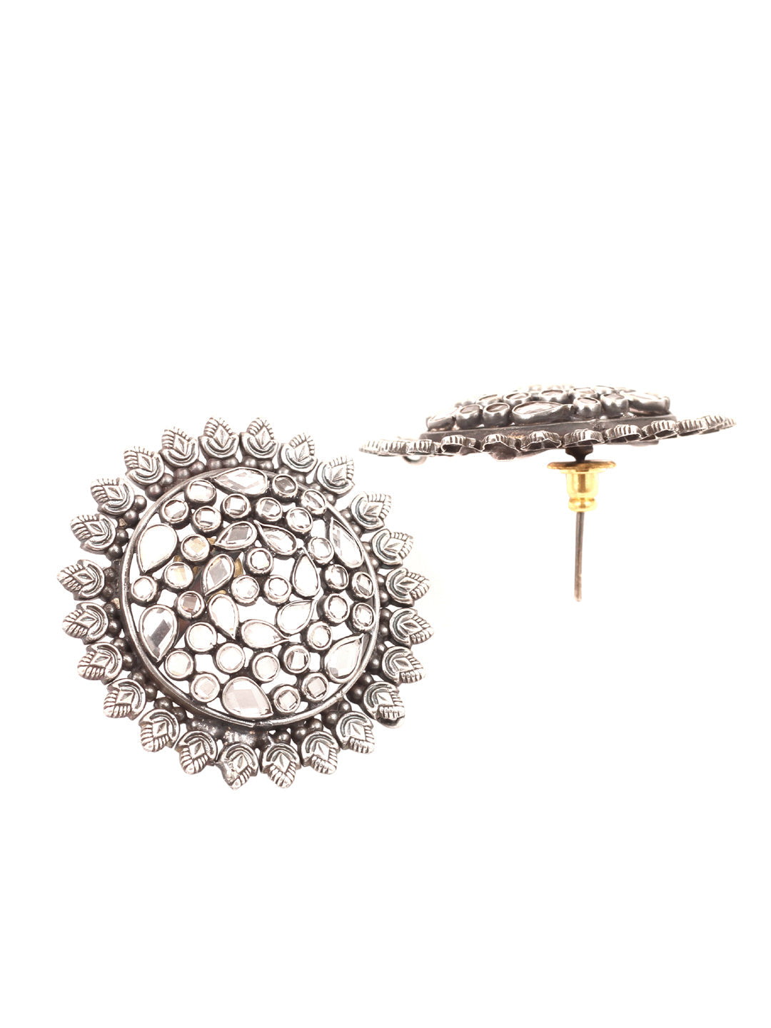 Sangeeta Boochra Tribal Silver Earrings-Earrings-Sangeeta Boochra