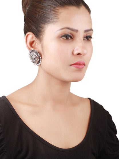 Sangeeta Boochra Tribal Silver Earrings-Earrings-Sangeeta Boochra