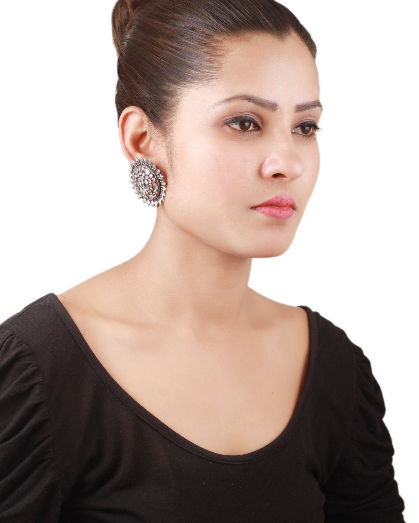 Sangeeta Boochra Tribal Silver Earrings-Earrings-Sangeeta Boochra