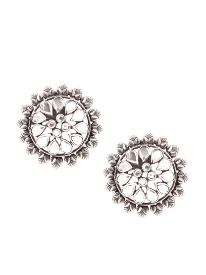 Sangeeta Boochra Tribal Silver Earrings-Earrings-Sangeeta Boochra