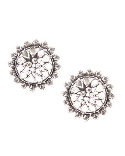 Sangeeta Boochra Tribal Silver Earrings-Earrings-Sangeeta Boochra