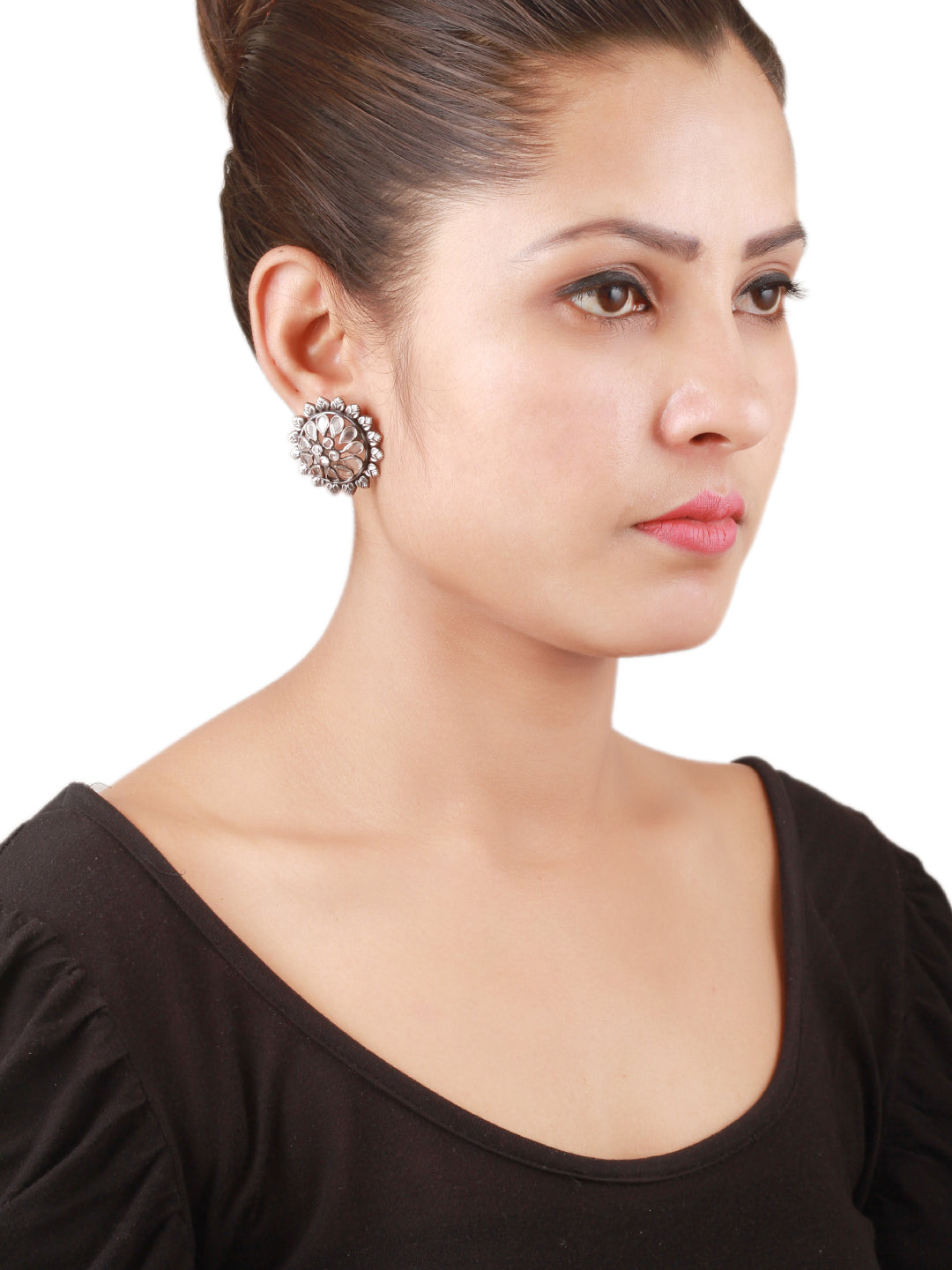 Sangeeta Boochra Tribal Silver Earrings-Earrings-Sangeeta Boochra