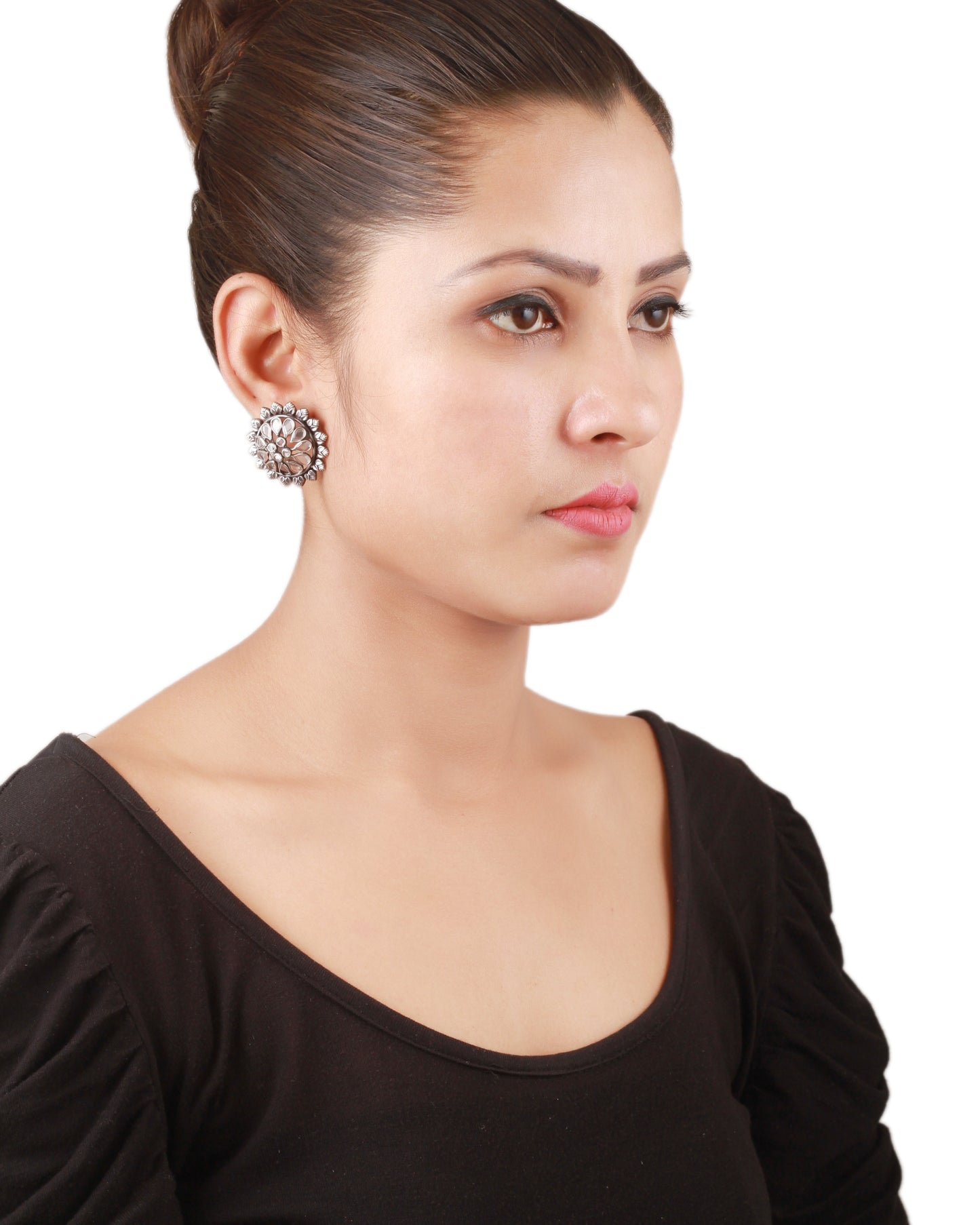 Sangeeta Boochra Tribal Silver Earrings-Earrings-Sangeeta Boochra