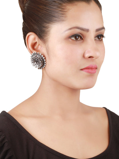 Sangeeta Boochra Tribal Silver Earrings-Earrings-Sangeeta Boochra