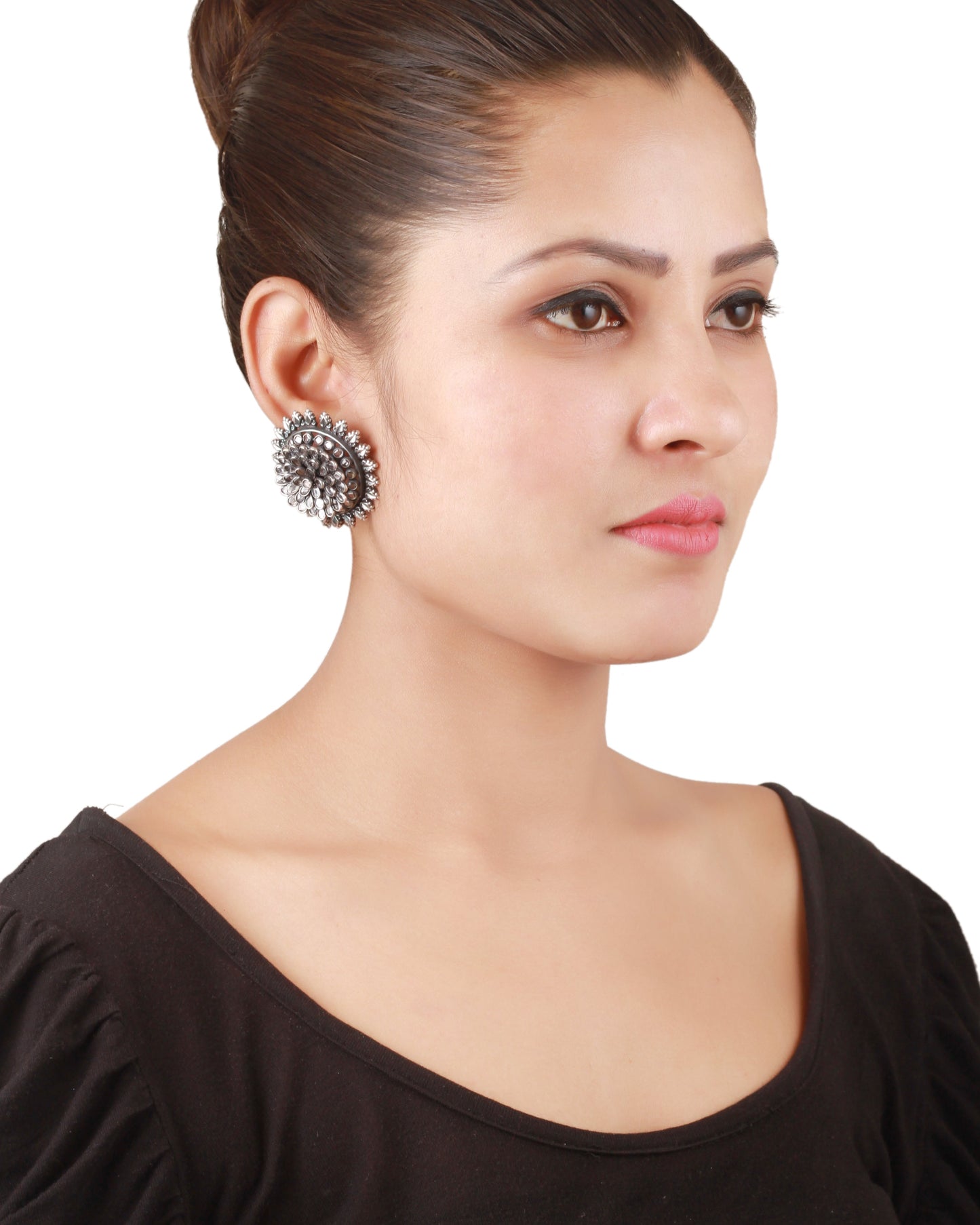 Sangeeta Boochra Tribal Silver Earrings-Earrings-Sangeeta Boochra