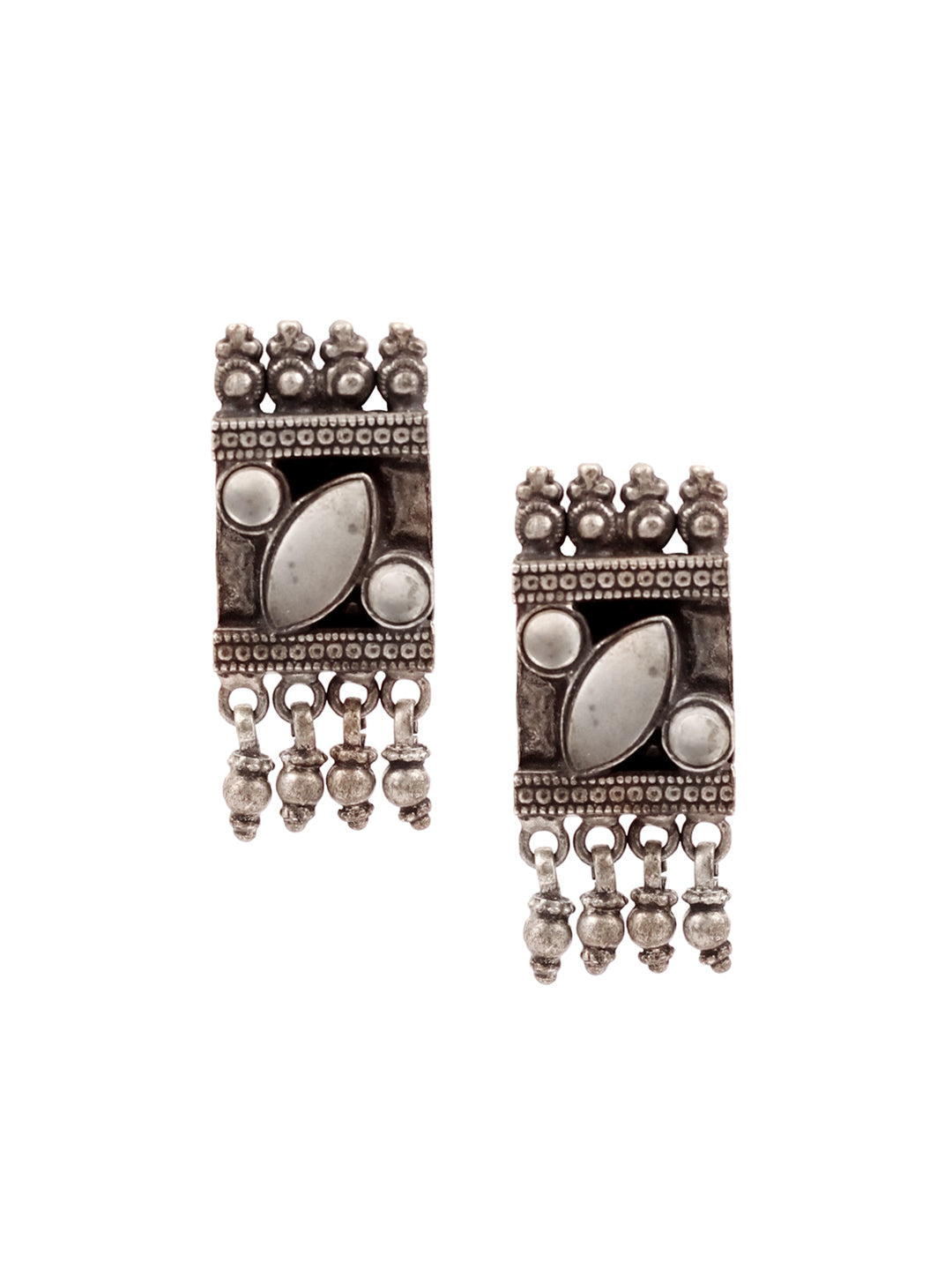 Sangeeta Boochra Tribal Silver Earrings-Earrings-Sangeeta Boochra