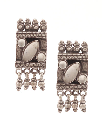 Sangeeta Boochra Tribal Silver Earrings-Earrings-Sangeeta Boochra