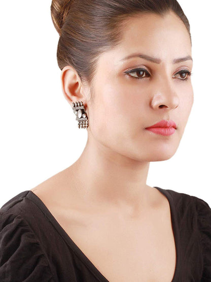 Sangeeta Boochra Tribal Silver Earrings-Earrings-Sangeeta Boochra