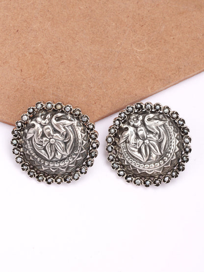 Sangeeta Boochra Tribal Silver Earrings-Earrings-Sangeeta Boochra