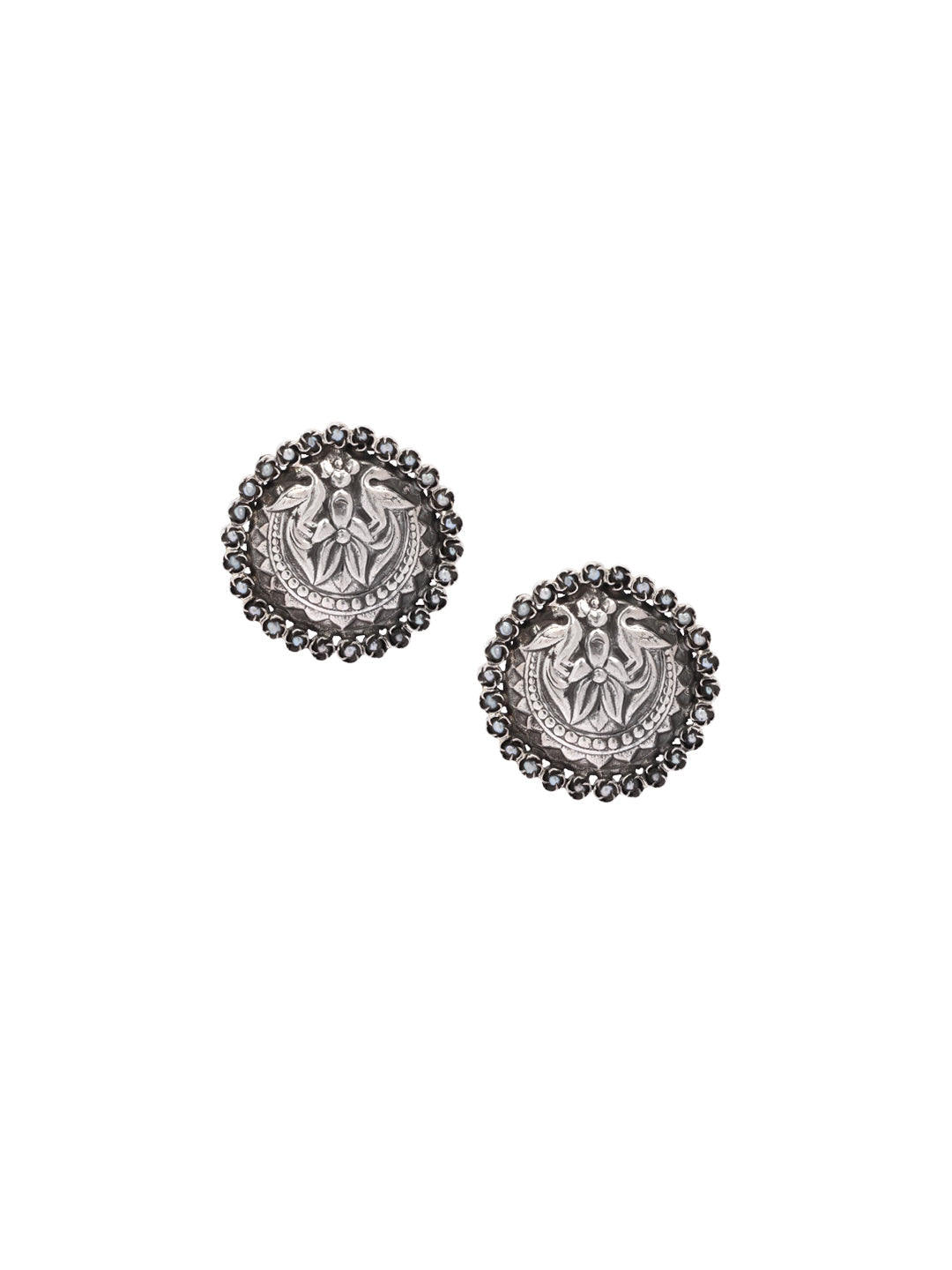 Sangeeta Boochra Tribal Silver Earrings-Earrings-Sangeeta Boochra