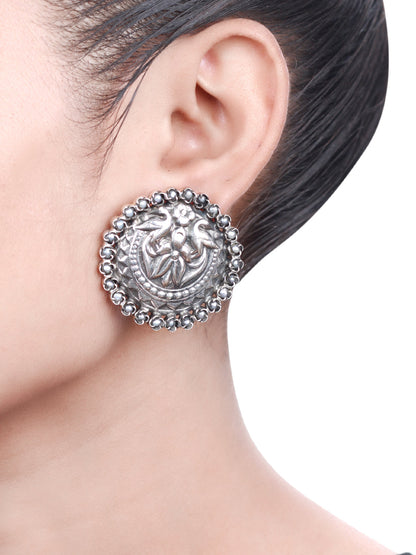 Sangeeta Boochra Tribal Silver Earrings-Earrings-Sangeeta Boochra