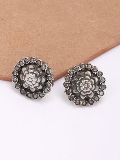 Sangeeta Boochra Tribal Silver Earrings-Earrings-Sangeeta Boochra