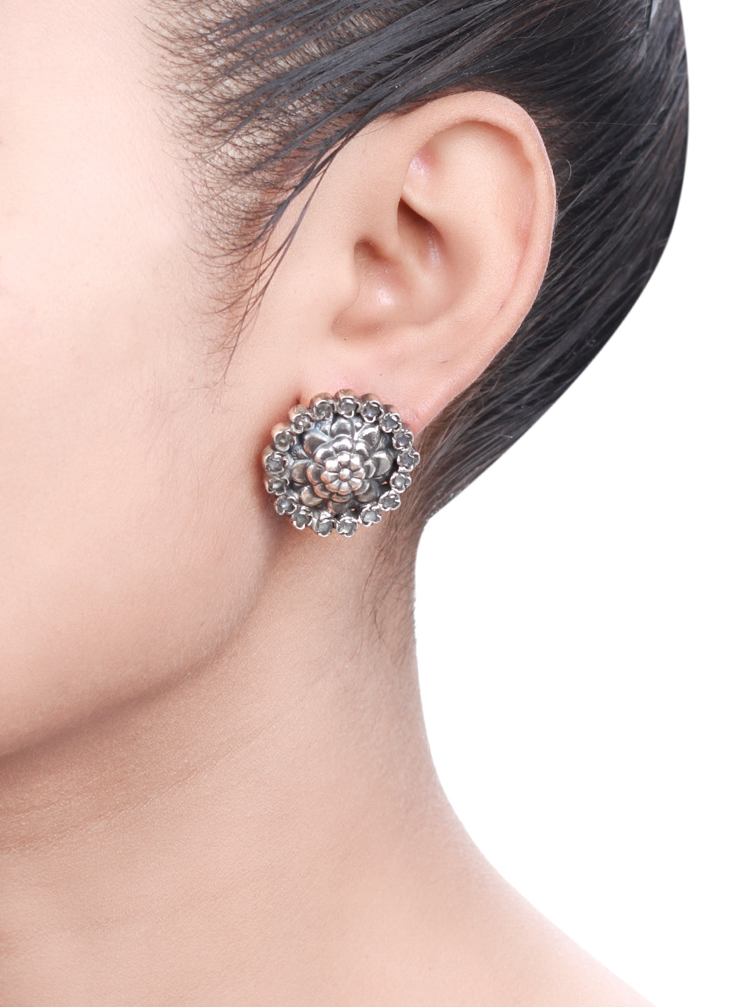 Sangeeta Boochra Tribal Silver Earrings-Earrings-Sangeeta Boochra