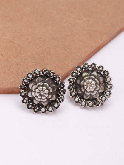 Sangeeta Boochra Tribal Silver Earrings-Earrings-Sangeeta Boochra