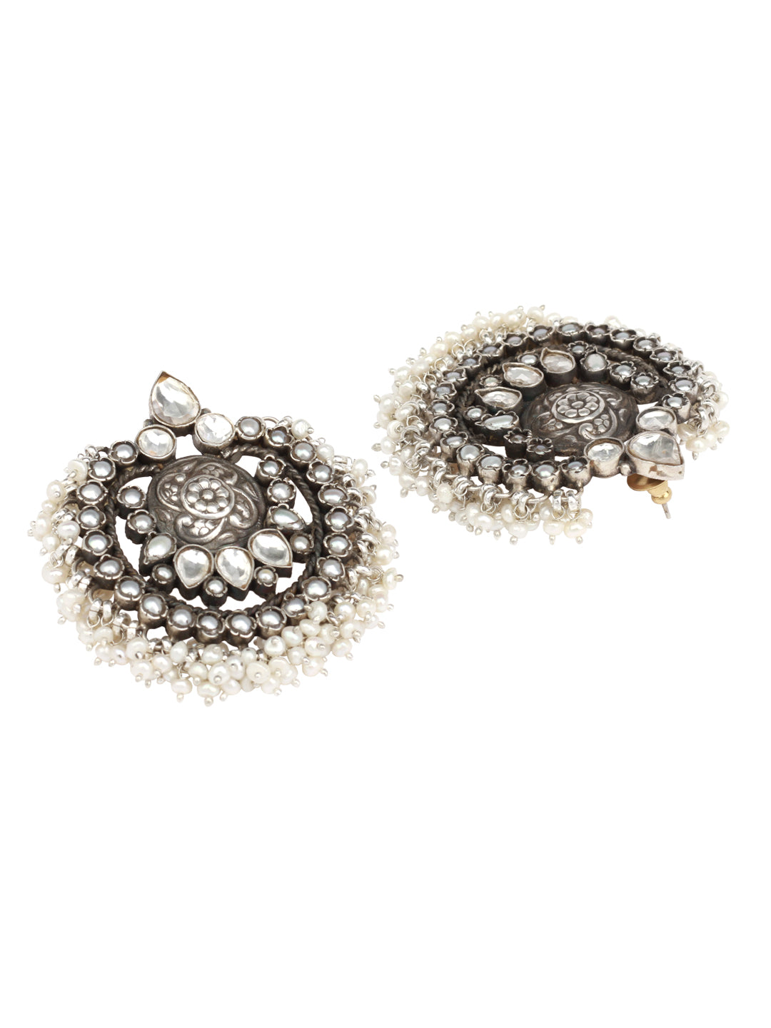 Sangeeta Boochra Tribal Silver Earrings-Earrings-Sangeeta Boochra