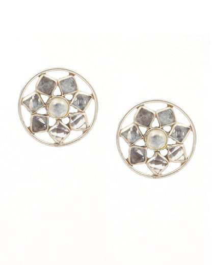 Sangeeta Boochra Tribal Silver Earrings-Earrings-Sangeeta Boochra