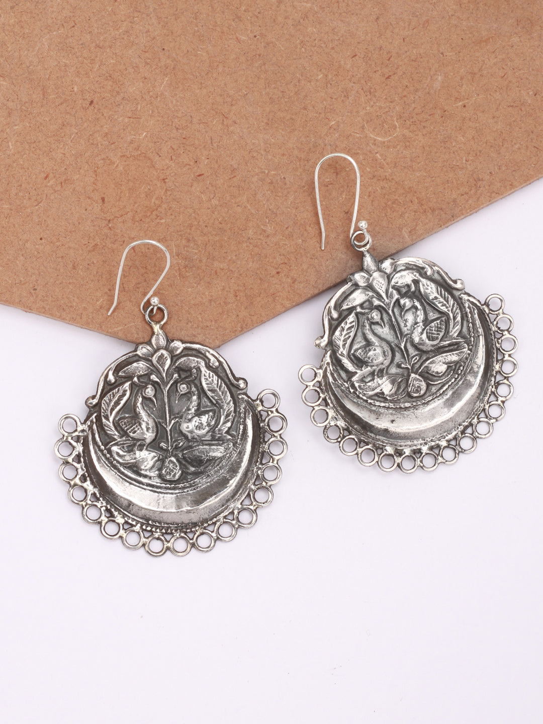 Sangeeta Boochra Tribal Silver Earrings-Earrings-Sangeeta Boochra