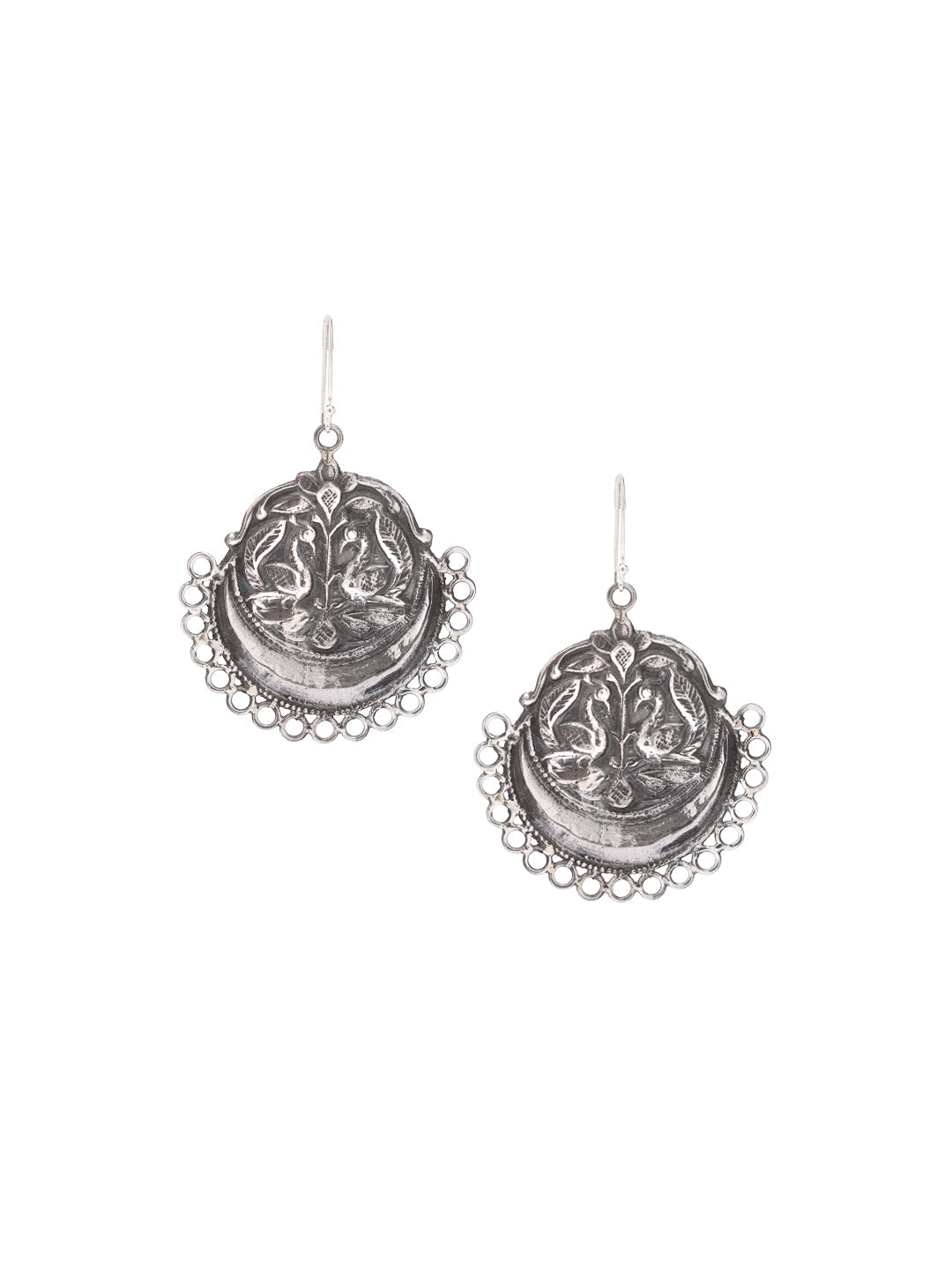 Sangeeta Boochra Tribal Silver Earrings-Earrings-Sangeeta Boochra