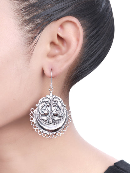 Sangeeta Boochra Tribal Silver Earrings-Earrings-Sangeeta Boochra