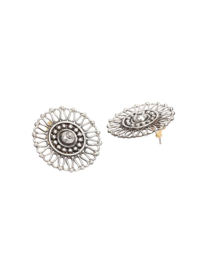 Sangeeta Boochra Tribal Silver Earrings-Earrings-Sangeeta Boochra