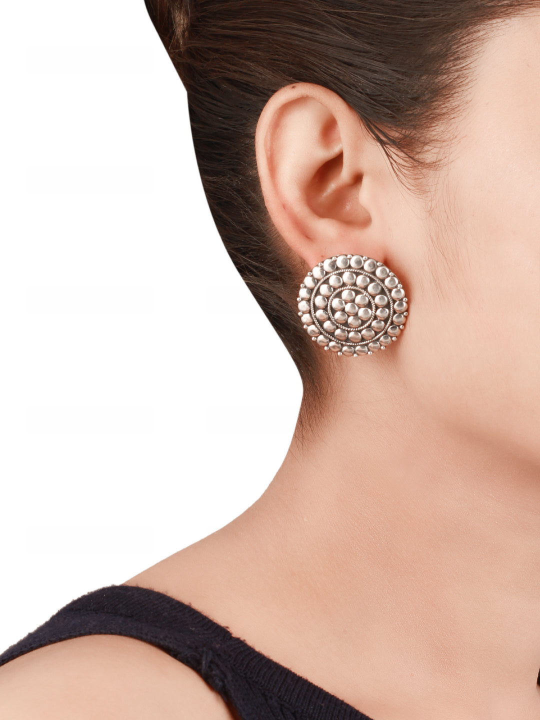 Sangeeta Boochra Tribal Silver Earrings-Earrings-Sangeeta Boochra