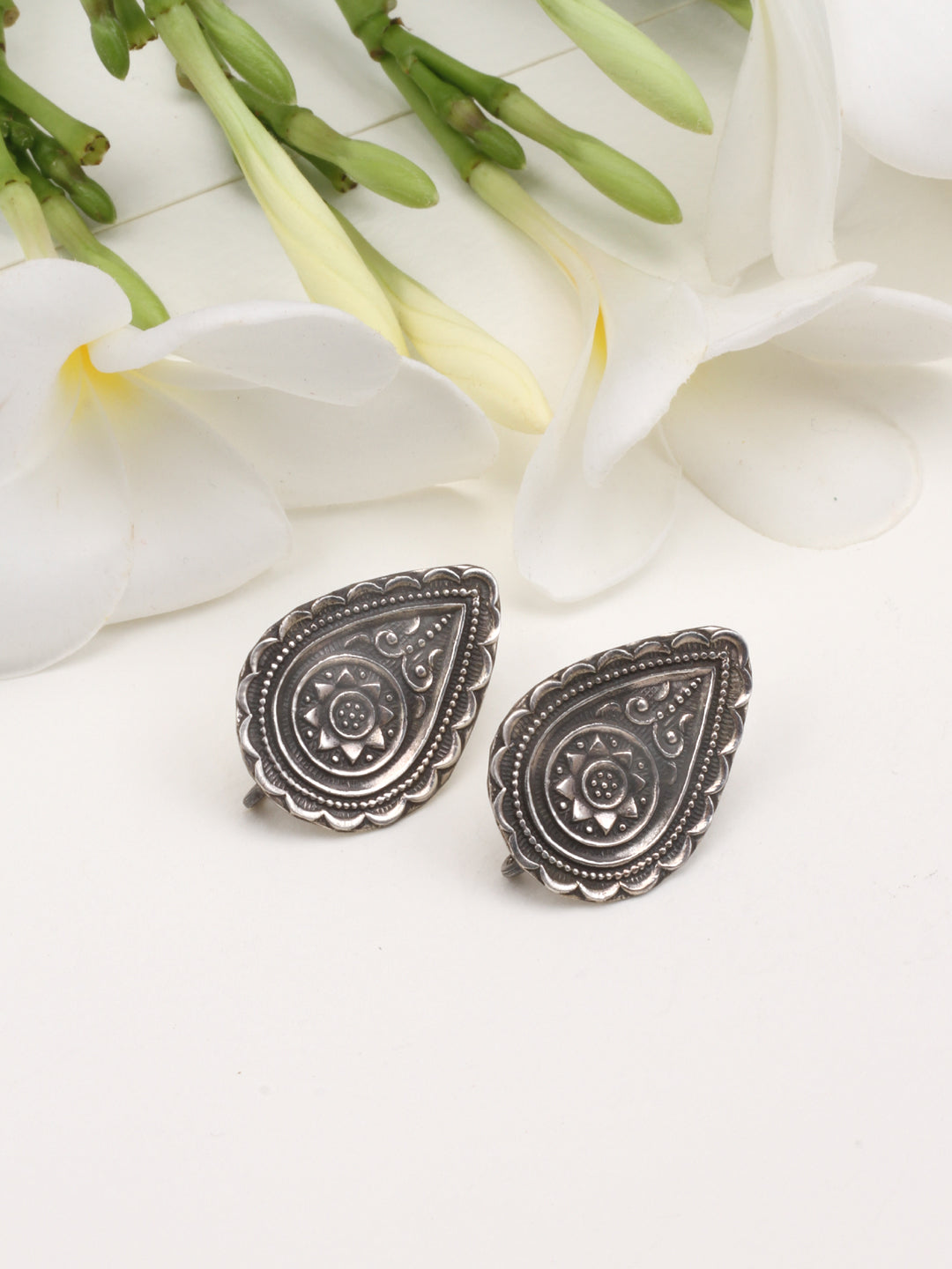 Sangeeta Boochra Tribal Silver Earrings-Earrings-Sangeeta Boochra