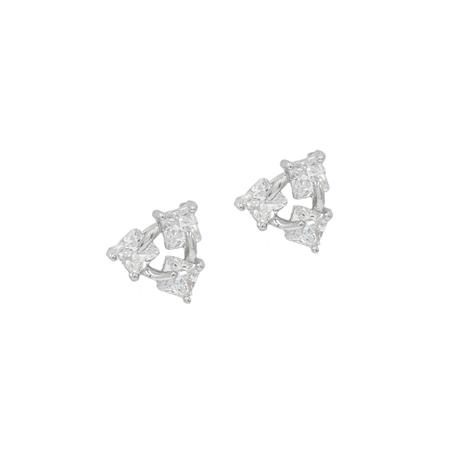 Sangeeta Boochra 925 Sterling Silver CZ Stud Earrings