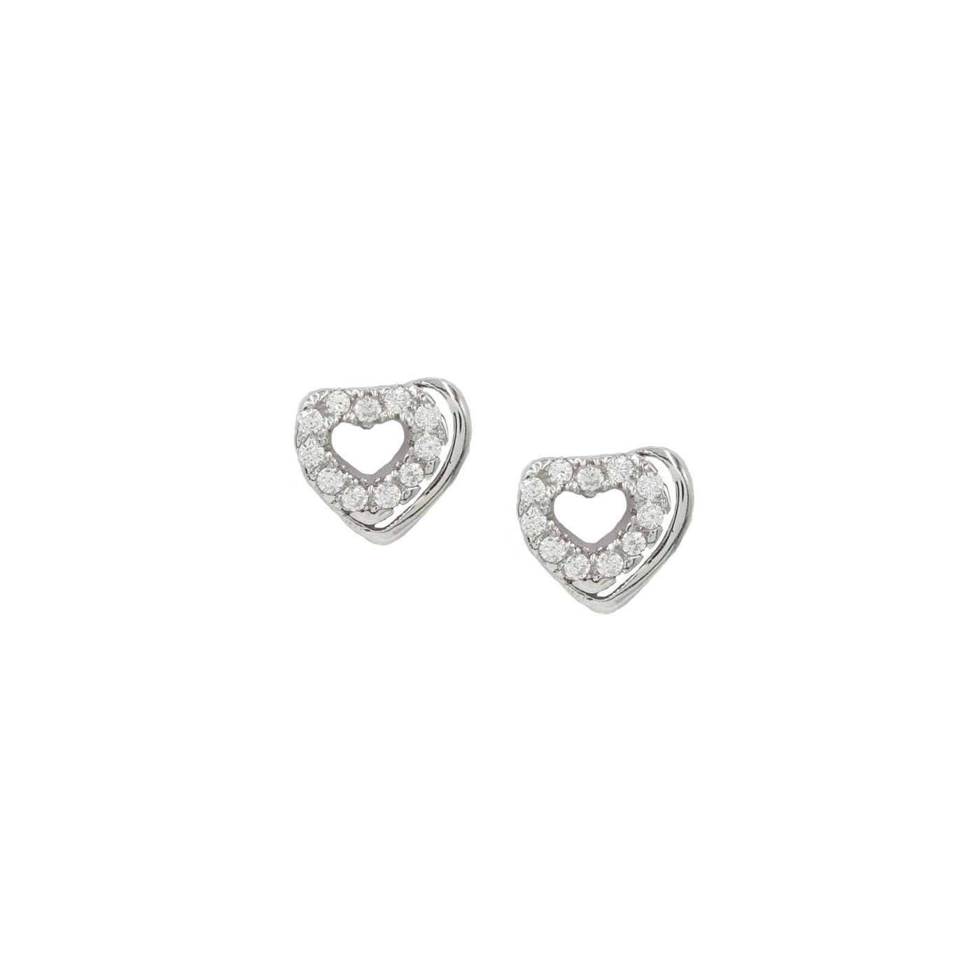 Sangeeta Boochra 925 Sterling Silver Jewelry Circular Cubic Zirconia CZ Stud Earrings