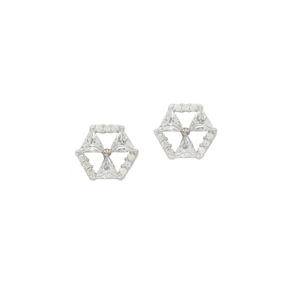 Sangeeta Boochra 925 Sterling Silver CZ Stud Earrings