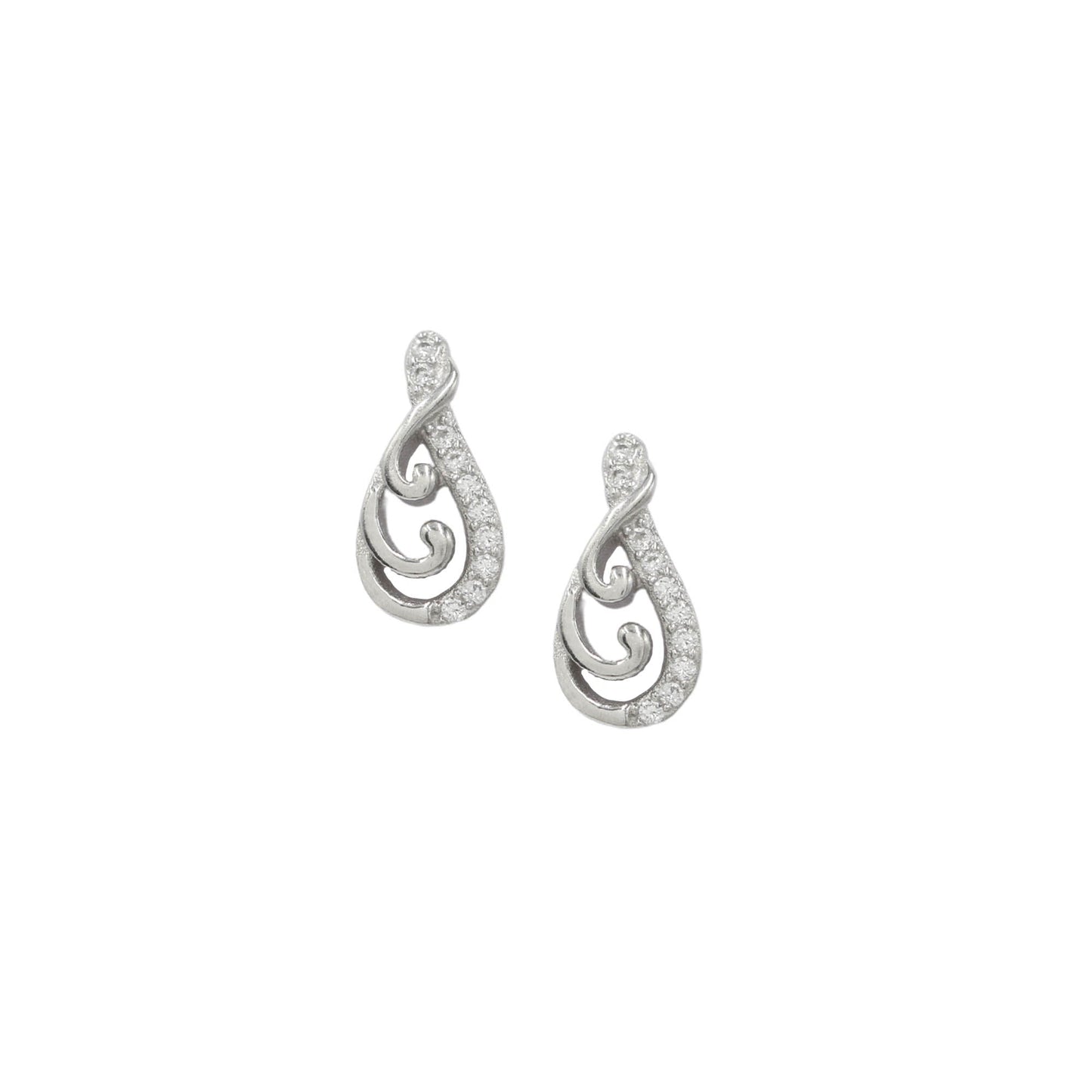 Sangeeta Boochra 925 Sterling Silver CZ Stud Earrings