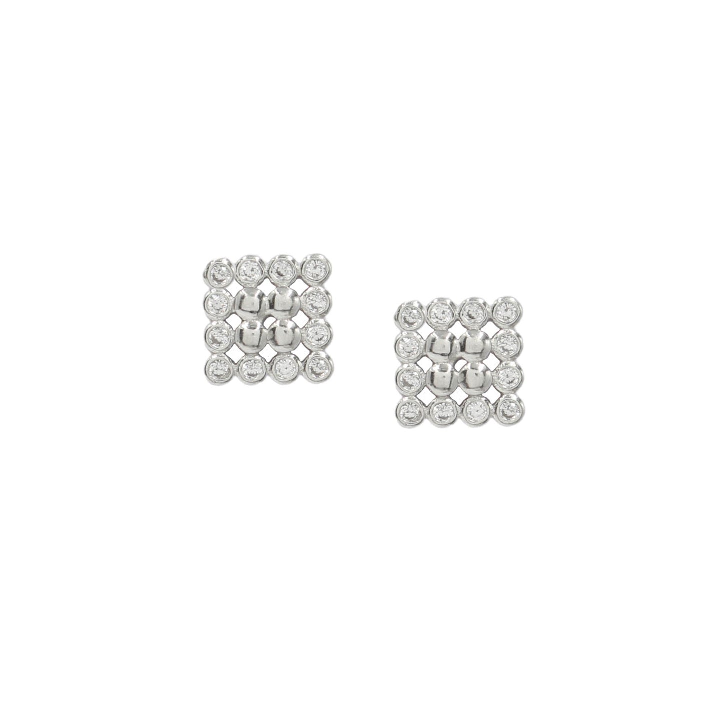 Sangeeta Boochra 925 Sterling Silver CZ Stud Earring