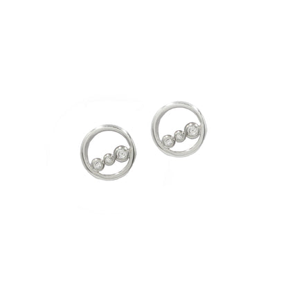 Sangeeta Boochra 925 Sterling Silver CZ Stud Earrings