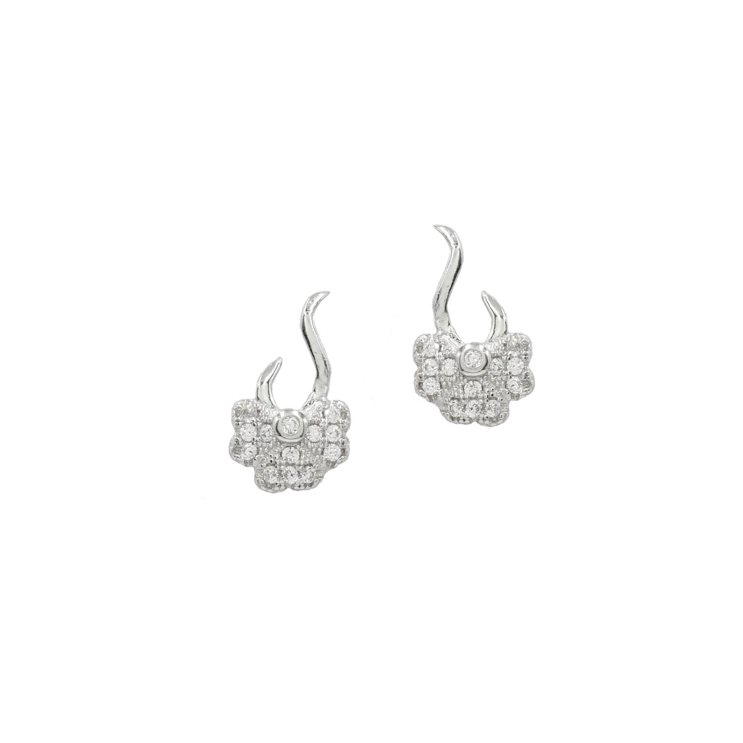 Sangeeta Boochra 925 Sterling Silver CZ Stud Earring