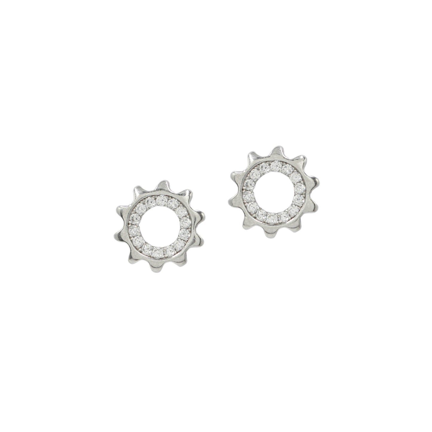 Sangeeta Boochra 925 Sterling Silver CZ Stud Earring