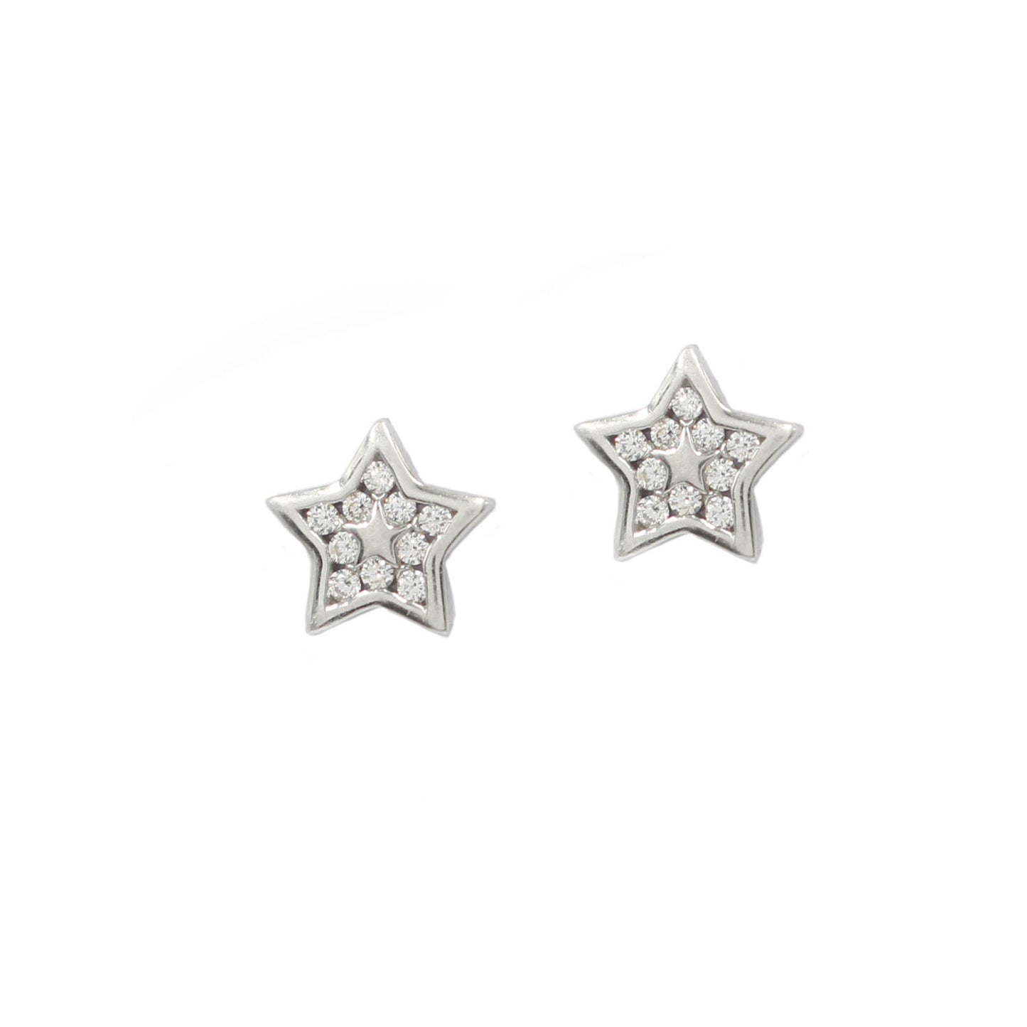 Sangeeta Boochra 925 Sterling Silver Jewelry Circular Cubic Zirconia CZ Stud Earring