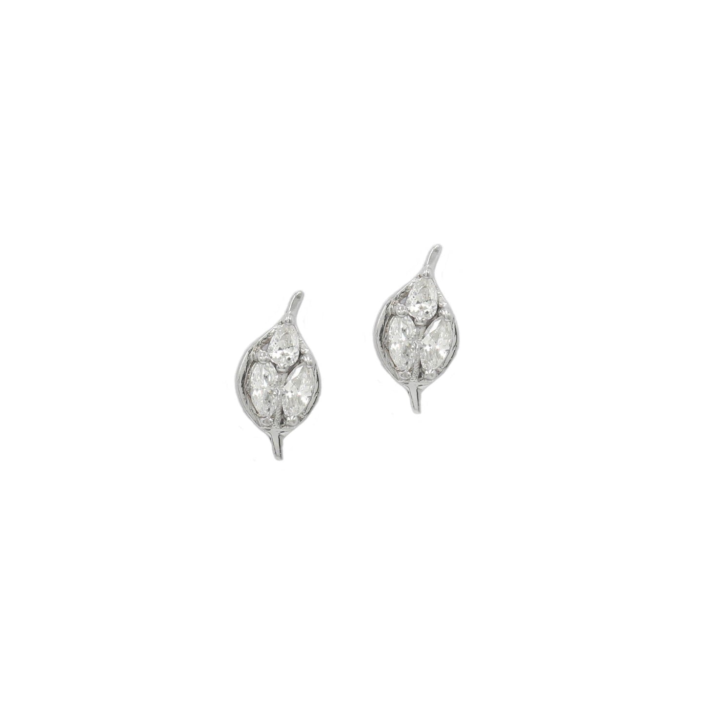 Sangeeta Boochra 925 Sterling Silver Jewelry Circular Cubic Zirconia CZ Stud Earring