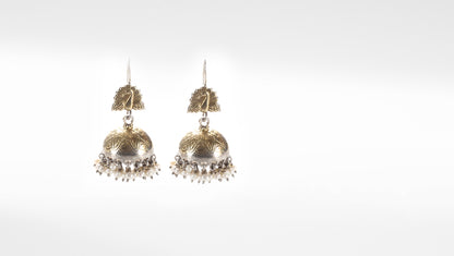 Sangeeta Boochra Silver Earrings With 24K Gold Plating