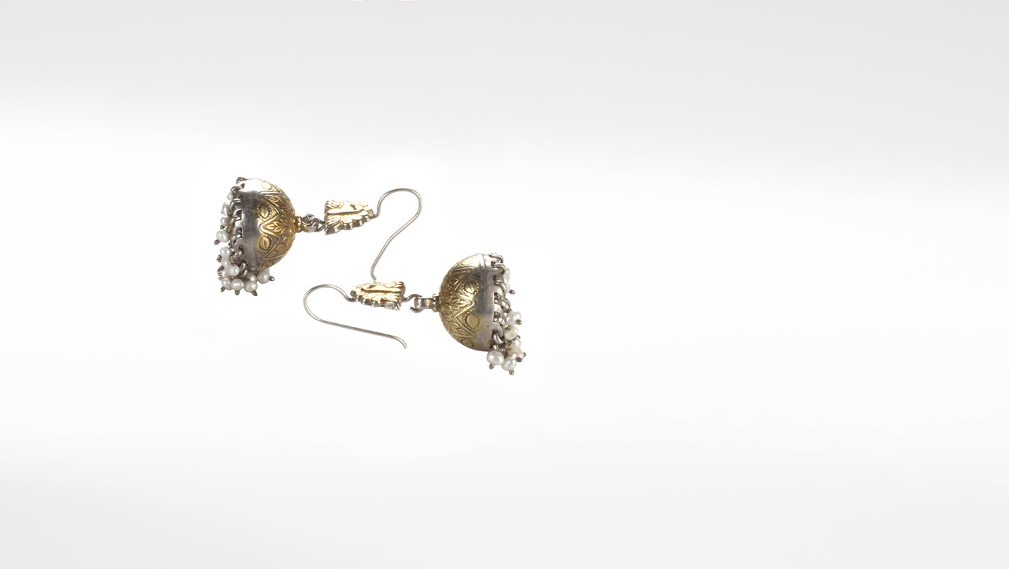 Sangeeta Boochra Silver Earrings With 24K Gold Plating