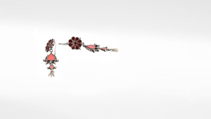 Sangeeta Boochra Silver Earrings Studded With Glass Stone