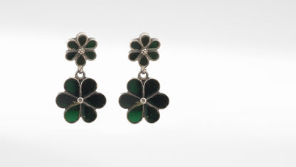 Sangeeta Boochra Silver Earrings Studded With Glass Stone