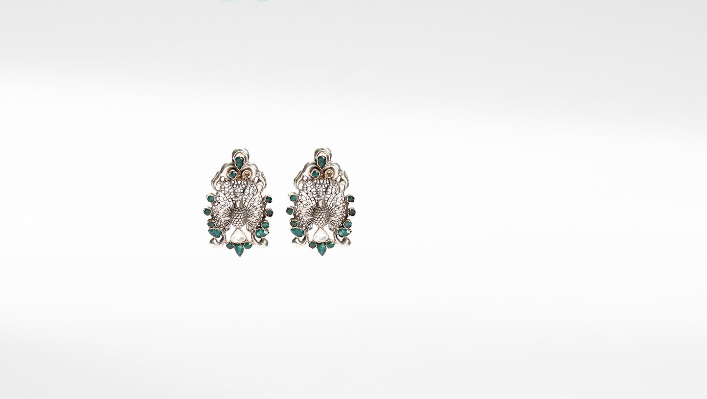 Sangeeta Boochra Tribal Silver Earrings