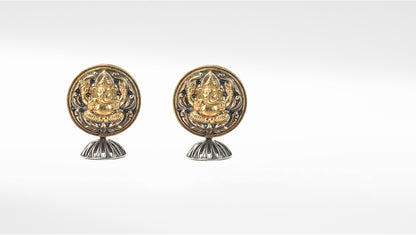 Sangeeta Boochra Gold Tone Silver Earrings